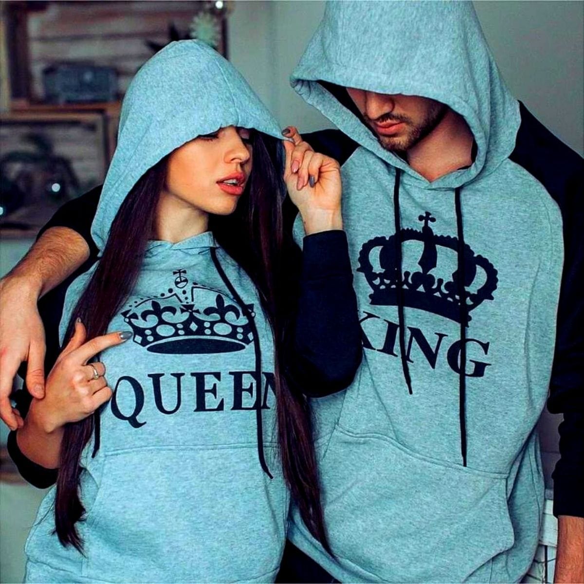 Heather King & Queen Hoodies
