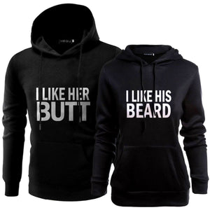 I Like His Beard & Her Butt Hoodies