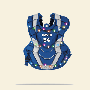 Baseball Gear Chest Protector - Personalized Christmas Ornament - Gift for Baseball Players