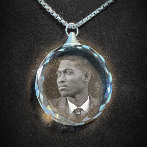 Custom 2D Photo Crystal Oval Pendant