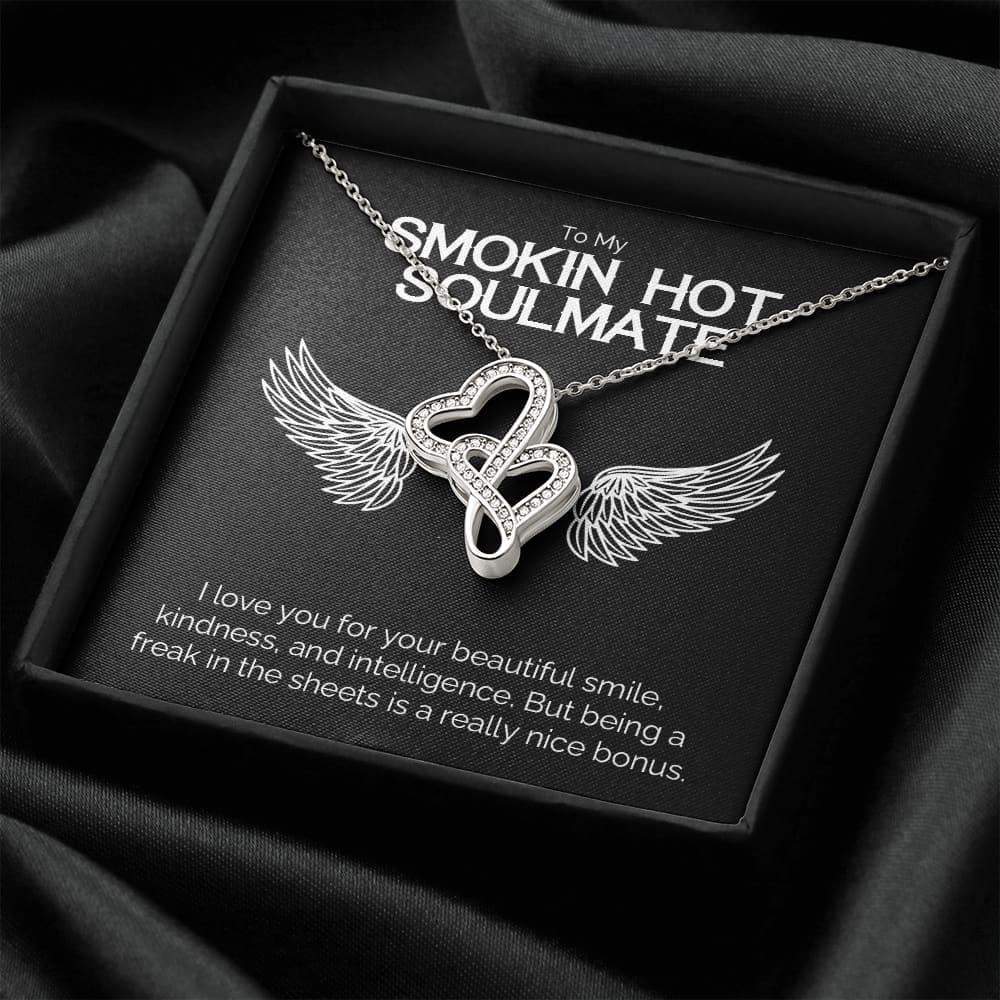 Smokin Hot Soulmate Necklace for Women Hot Soulmate Necklace Personalized Gift For Her White Gold Cubic Zirconia Dainty Necklace